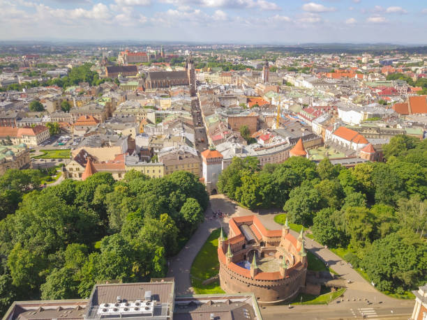 istock Krakow Old Town aerial panorama 1130143390