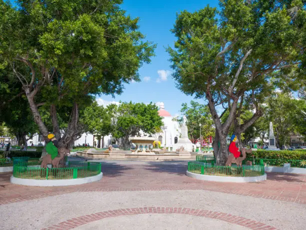 Ponce, Puerto Rico, main square during christmas time
