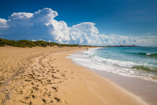 Punta Prosciutto Beach - Lecce, Italy Punta Prosciutto Beach - Lecce, Italy, Europe puglia beach stock pictures, royalty-free photos & images