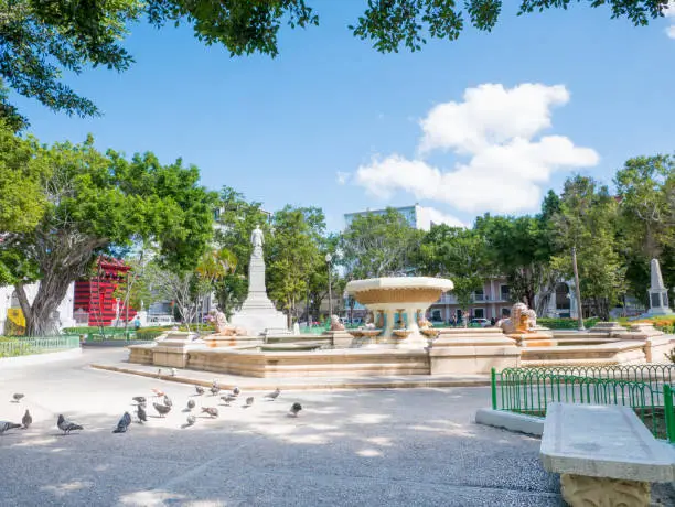 Ponce, Puerto Rico, main square in the middle of summer