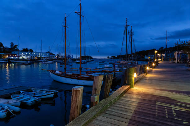 marina a camden, maine - town maine american culture camden maine foto e immagini stock