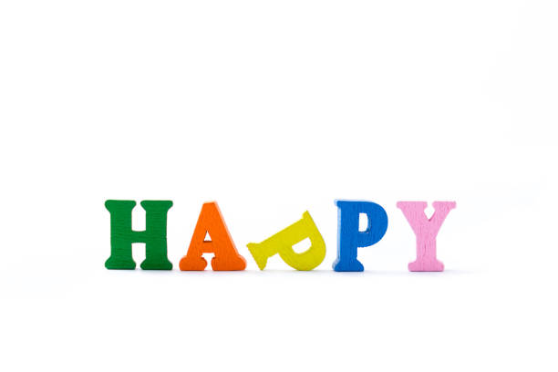 Colorful concept, wishing to be happy, copy paste