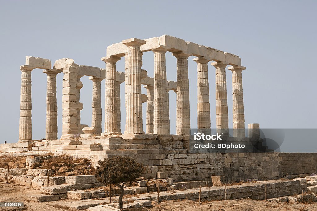 Temple of Poseidon au Cap Sounion - Photo de Architecture libre de droits