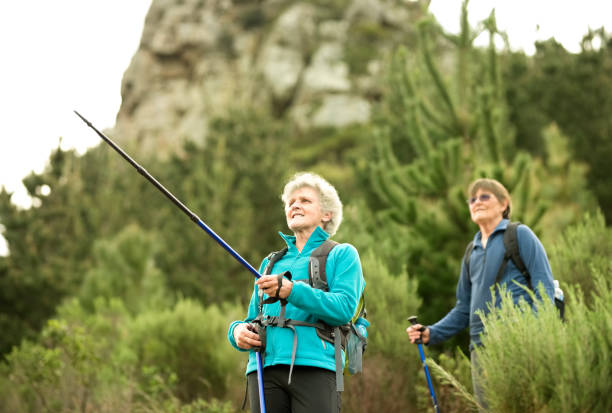 istock Nordic walking in the nature 1130165344