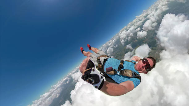 istock Skydiver selfie with a fish eye lens 1130165556