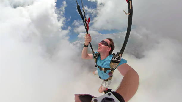istock Skydiver selfie with a fish eye lens 1130165560