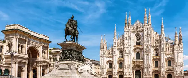 Photo of Panorama of the Milan city center, Italy