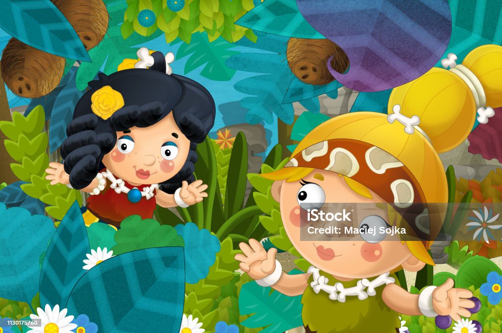 Ilustración de Escena De Dibujos Animados Con Cavernícola Bárbaro Guerrero Mujer En La Selva y más Vectores Libres de Derechos de Adulto - iStock Ilustración de Escena De Dibujos Animados Con Cavernícola Bárbaro Guerrero Mujer En La Selva y más Vectores Libres de Derechos de Adulto - iStock