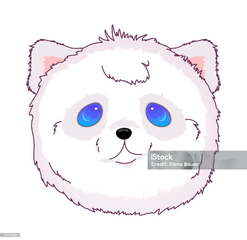 Bear head vector illustration in cartoon style Bear head vector illustration in cartoon style. Animal vector. Kawaii panda. White bear. Animal stock vector