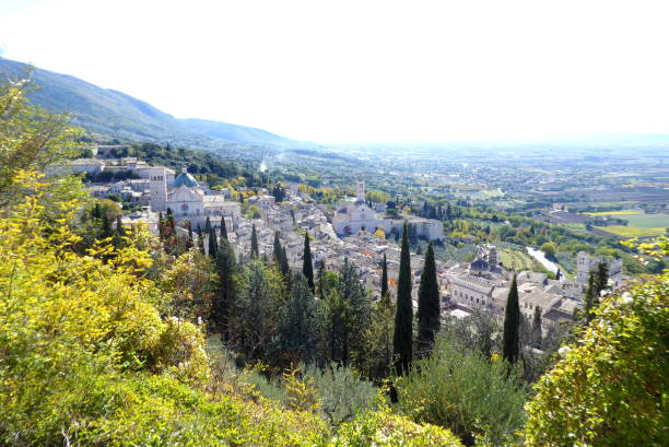 istock Panoramic view of Assisi in Italy 1130178318