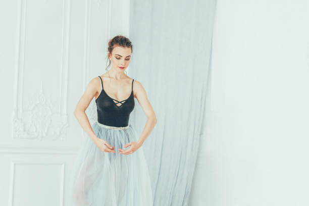 istock Ballet dancer woman in dance class 1130178394
