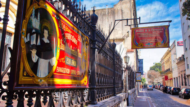 san telmo- najstarsza dzielnica buenos aires - latin america argentina south america city zdjęcia i obrazy z banku zdjęć