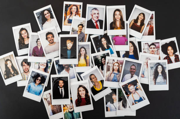 Human resources Portrait Polaroid photos large group of people photos stock pictures, royalty-free photos & images