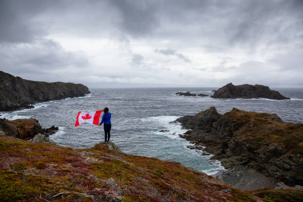 istock Girl with Canadian Flag 1130186510