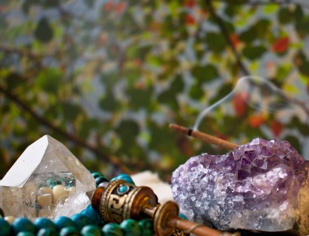 istock Crystal, incense and mystic 1130187820