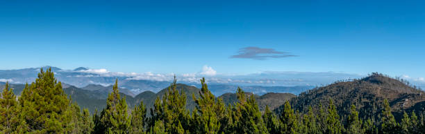 Overview of Dominican mountain ranges stock photo