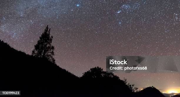 Panoramic Milky Way Stock Photo - Download Image Now - Night, Sky, Constellation