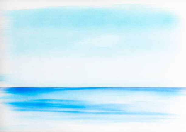 Abstract Ocean Painting in Watercolor