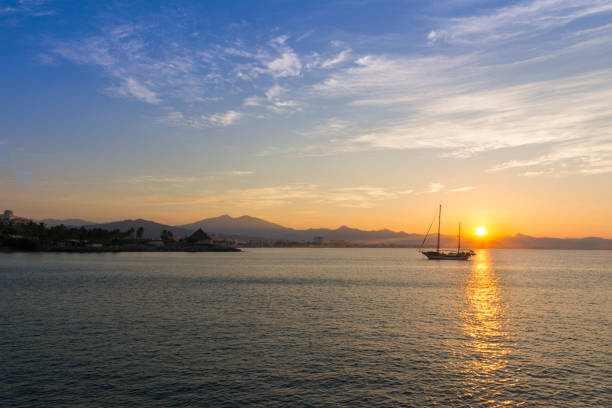 istock Boat in the morning at the bay. 1130203071