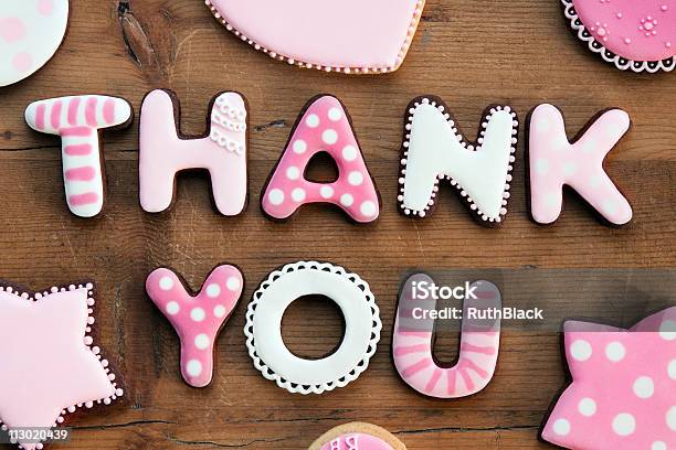 Thank You Cookies Stock Photo - Download Image Now - Cookie, Thank You - Phrase, Gratitude