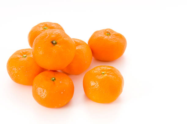 istock Ripe Citrus unshiu, satsuma, TV orange isolated on white background 1130205321