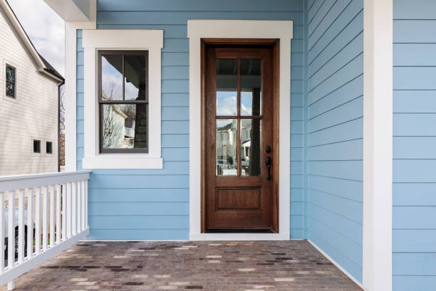 istock Brown front door of a house 1130206169
