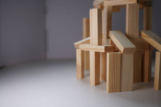 istock Wooden blocks, used for domino games. 1130220038