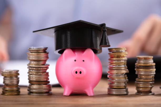 istock Piggy Bank With Graduation Cap 1130220132