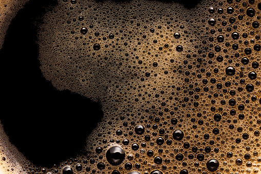 Extreme Close-Up Photo of Coffee foam texture background