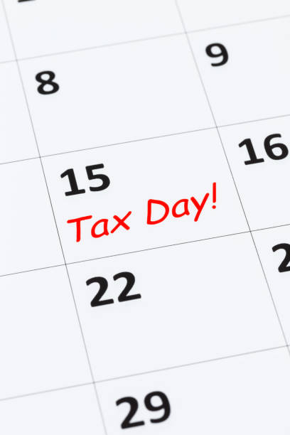istock Tax day on calendar 1130223190
