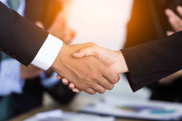 istock Business people shake hand in meeting 1130223255