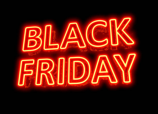 istock Neon Discount Sign - BLACK FRIDAY - Phrase 1130224237