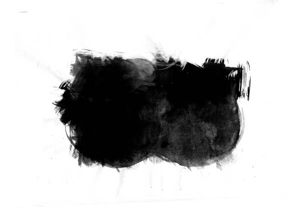 istock Black color graphic patches graphic brush strokes design effect element for background 1130226243