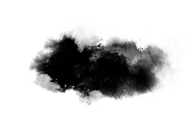 istock Black color graphic patches graphic brush strokes design effect element for background 1130226896