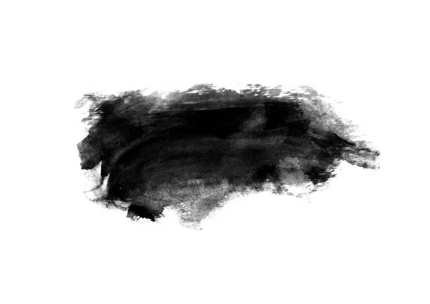 istock Black color graphic patches graphic brush strokes design effect element for background 1130228193