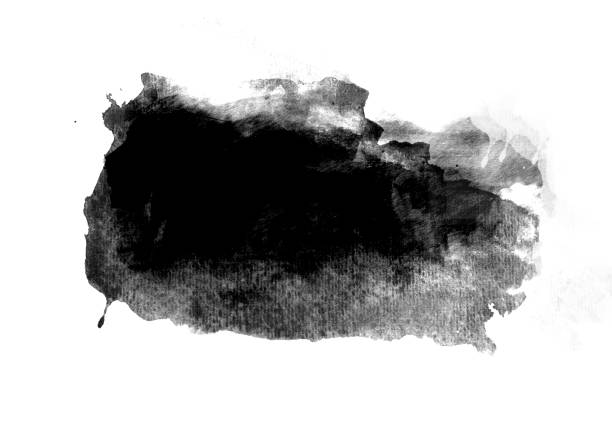 istock Black color graphic patches graphic brush strokes design effect element for background 1130228234