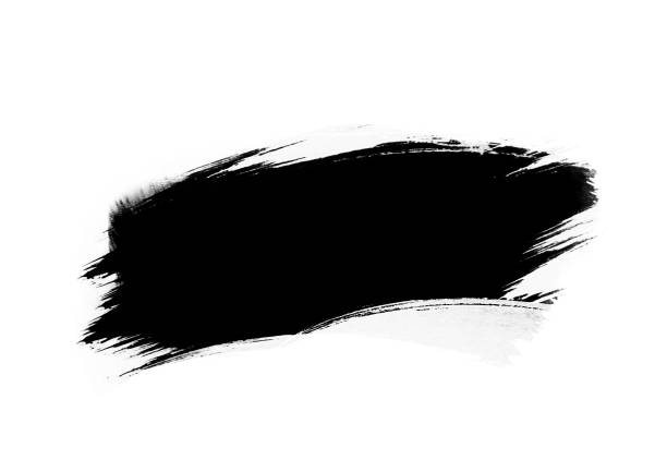 istock Black color graphic patches graphic brush strokes design effect element for background 1130228896