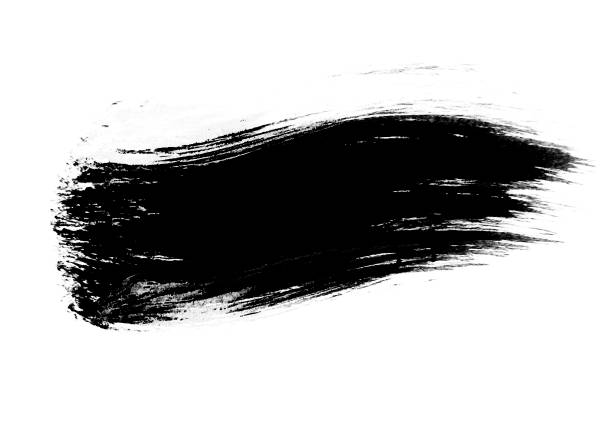 istock Black color graphic patches graphic brush strokes design effect element for background 1130229020