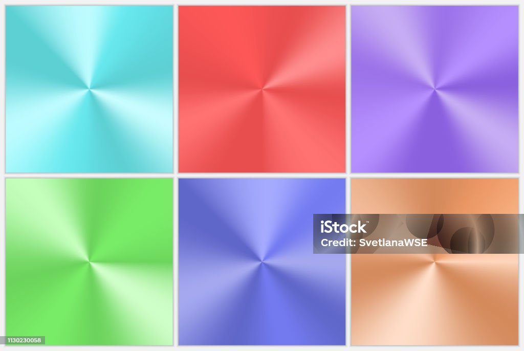 Collection Of Multicolored Conical Gradients Stock Illustration ...