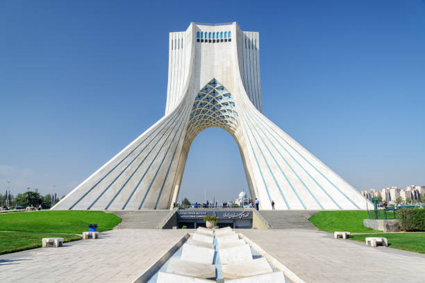 Wonderful View Of The Azadi Tower Tehran Iran Stock Photo - Download Image  Now - iStock