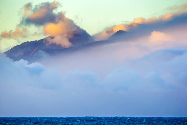 Sunset seen from Maui, Hawaii