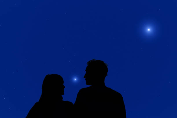 istock Couple under the Milky way stars. My astronomy work. 1130236164