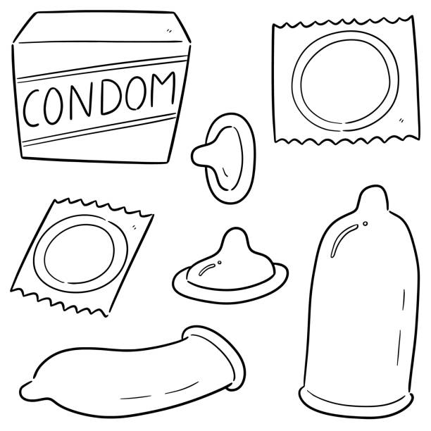 stockillustraties, clipart, cartoons en iconen met condoom - condoom