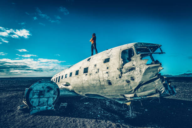 istock Abandoned DC-3 airplane wreckage on Solheimasandur, Iceland 1130245388