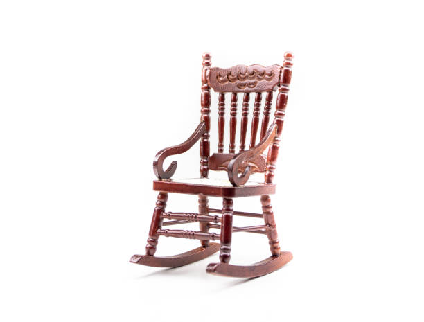 istock Rocking chair on white background 1130247110