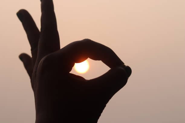 istock Close up big sunset, creative sunset photography, big orange Sun, Dramatic sunset, beautiful scenic view of nature 1130248406