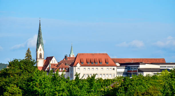 Skyline of the city of Herzogenaurach in Bavaria (Germany) Skyline of the city of Herzogenaurach in Bavaria (Germany) fuerth stock pictures, royalty-free photos & images