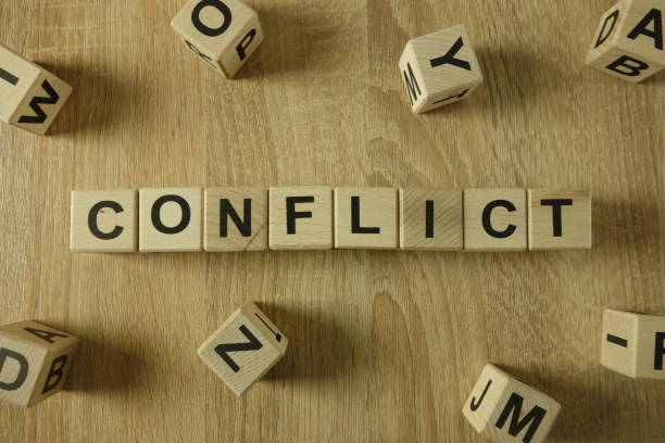 istock Conflict word from wooden blocks 1130254952