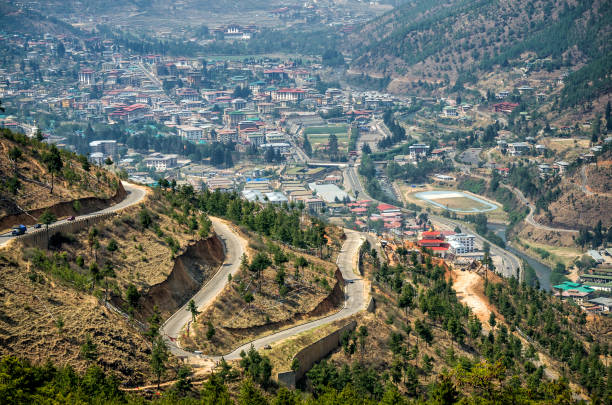 istock Winding road, Thimphu, Bhutan 1130256342