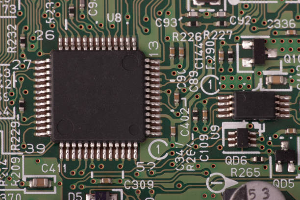 istock Electronic circuit board close up. Limited depth of field. 1130259782